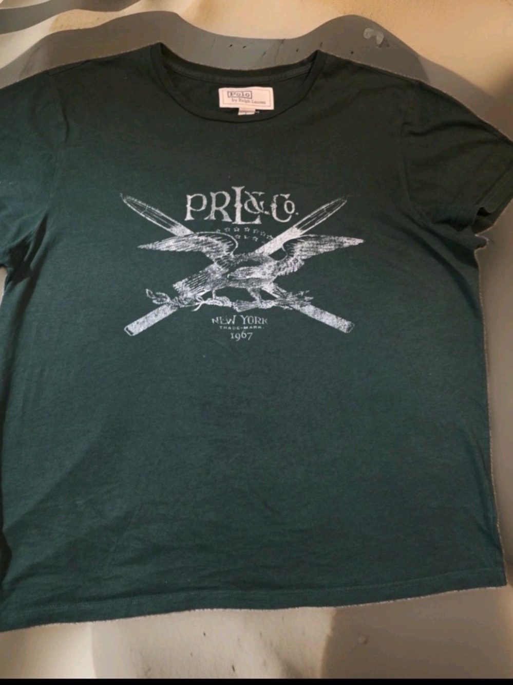 Polo by Ralph Lauren Tan Short Sleeve Crewneck Tee with Script Logo - Picture 4 of 8